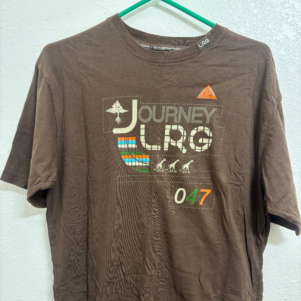 LRG Lifted Research Group endless journey tee Medium brown vintage
